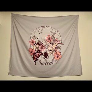 Flower Skull Tapestry